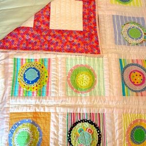 Vintage Handmade Crib Blanket